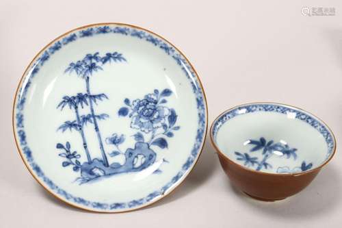 Chinese Nanking Cargo Porcelain Tea Bowl and