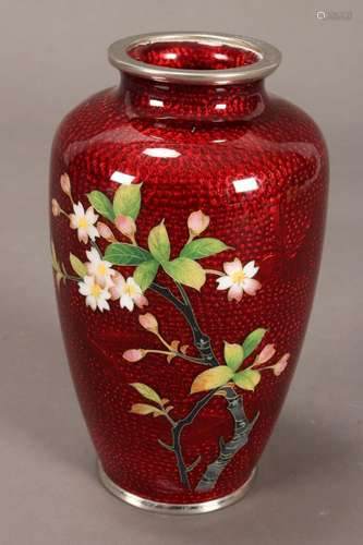 Japanese Ginbari Cloisonne Vase,