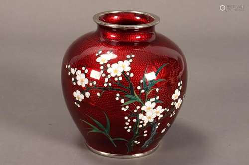 Japanese Ginbari Cloisonne Vase,