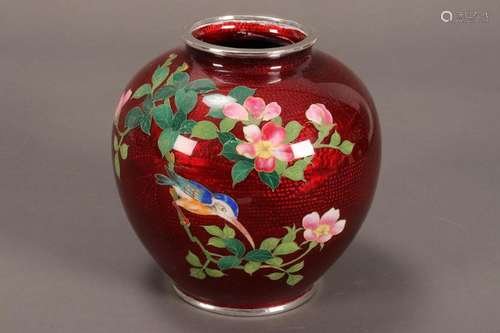 Japanese Ginbari Cloisonne Vase,