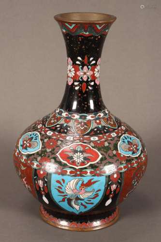 Japanese Meiji Period Cloisonne Vase,