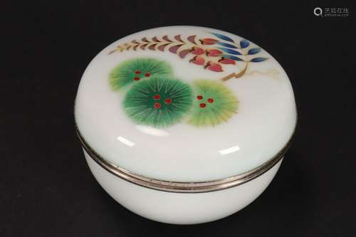 Japanese Enamel Box and Cover,