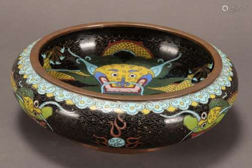 Chinese Cloisonne Dragon Bowl,