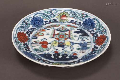 Chinese Doucai Porcelain Dish,