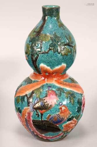 Chinese Double Gourd Vase,