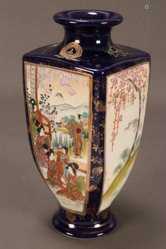 Japanese Satsuma Porcelain Vase,