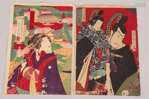 Two Original Japanese Woodblock Prints,