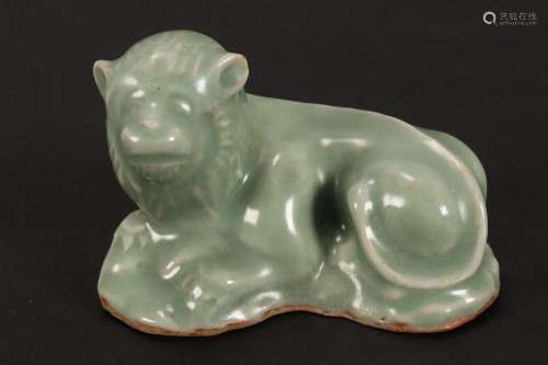 Chinese Celadon Seated Lion,