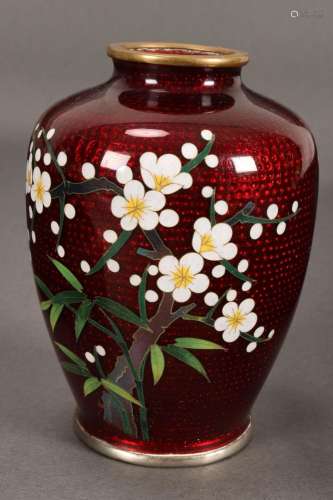 Japanese Ginbari Cloisonne Vase,