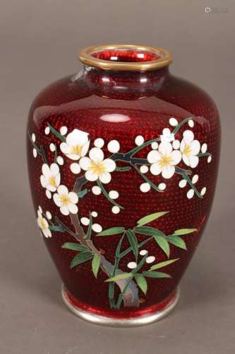 Japanese Ginabri Cloisonne Vase,