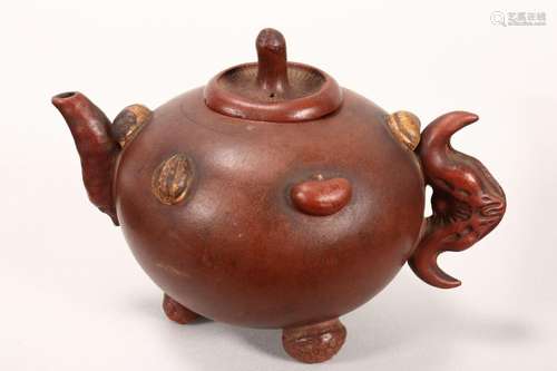 Chinese Yixing "Hundred Fruit" Teapot,