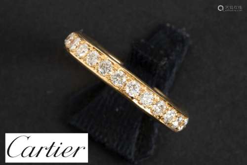 Cartier signed ring in yellow gold (18 carat) with ca 1,10 c...