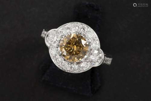 a high quality fancy cognac color brilliant cut diamond of 1...