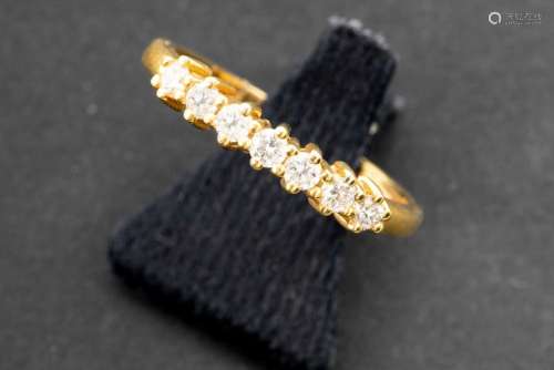 (wedding) ring in yellow gold (18 carat) with 0,36 carat of ...