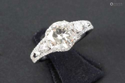 a 1,51 carat high quality brilliant cut diamond set in nicel...