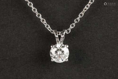 a 0,69 carat CVD high quality brilliant cut diamond set in a...
