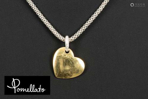 signed heartshaped "Pomellato" pendant in yellow g...