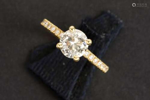 a 1,02 carat quality brilliant cut diamond set in a ring in ...