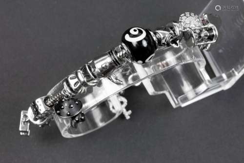 typical contemporary design bracelet with 15 charms in marke...
