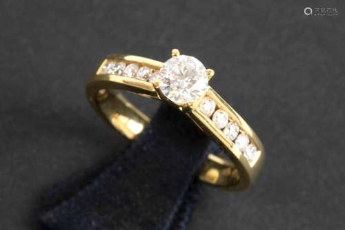 a 0,51 carat quality brilliant cut diamond set in a ring in ...