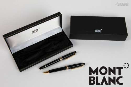 set of Montblanc marked pen and ballpen - with their box