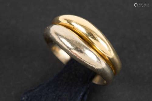 ring in yellow and white gold (18 carat)