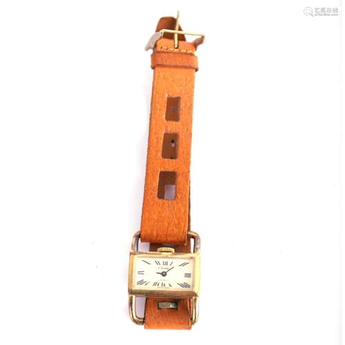 MONTRE DE DAME A. BARTHELAY<br />
Bracelet ajouré beige, cad...