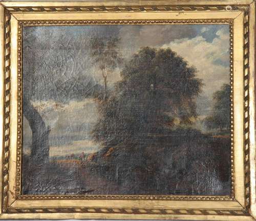 TABLEAU "PAYSAGE CHAMPÊTRE AU TROUPEAU DE VACHES" ...