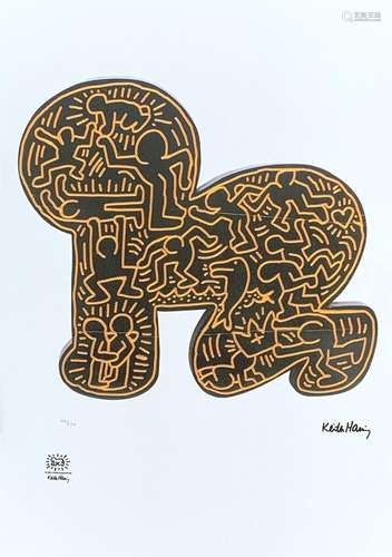 SÉRIGRAPHIE "BABY" de Keith HARING (1958-1990)<br ...