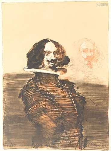 LITHOGRAPHIE "DIEGO REGARDE DIEGO" de Claude WEISB...