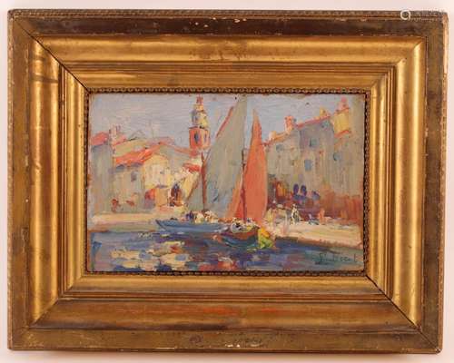 TABLEAU "LE PORT DE SAINT TROPEZ" de François NICO...