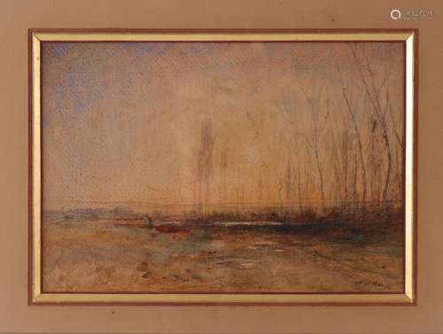 TABLEAU "COUCHER DE SOLEIL HIVERNAL" de François R...