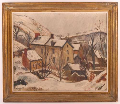 TABLEAU "VILLAGE SOUS LA NEIGE" de Louis NEILLOT (...