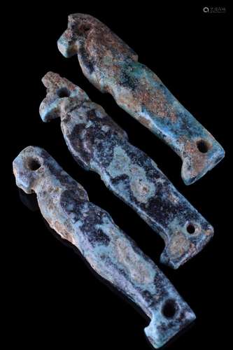 ANCIENT EGYPTIAN FAIENCE SONS OF HORUS