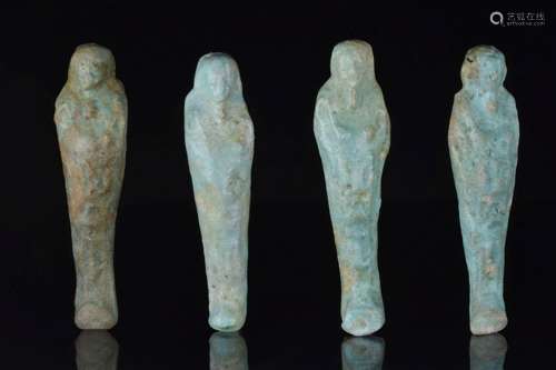 EGYPTIAN FAIENCE USHABTI GROUP