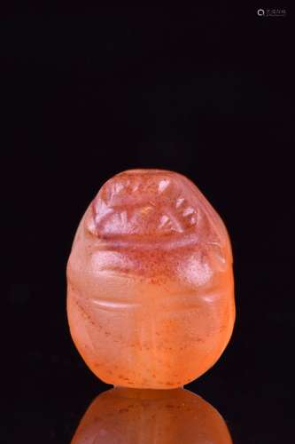 ANCIENT EGYPTIAN CARNELIAN SCARAB