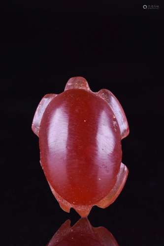 ANCIENT EGYPTIAN CARNELIAN TURTLE AMULET