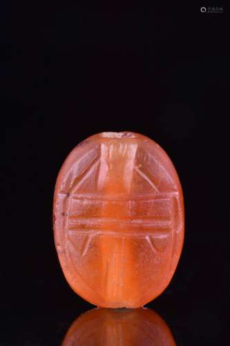 ANCIENT EGYPTIAN CARNELIAN SCARAB