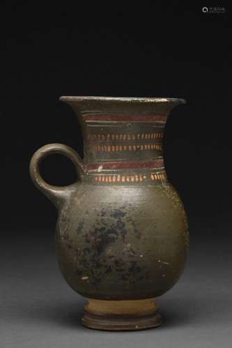 GREEK GNATHIAN TERRACOTTA THISTLE MUG WITH DECORATION