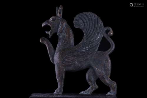 LARGE ROMAN BRONZE GRYPHON FITTING