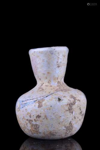 ANCIENT ROMAN GLASS FLASK