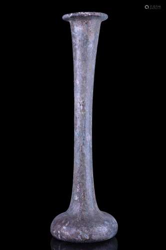 ANCIENT ROMAN GLASS CANDLESTICK UNGUENTARIUM