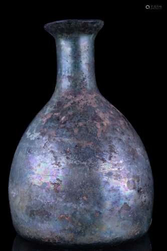 ANCIENT ROMAN GLASS FLASK