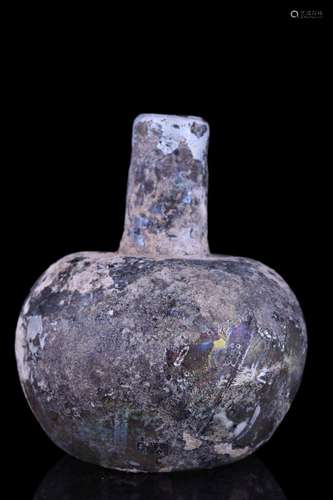 ANCIENT ROMAN GLASS FLASK