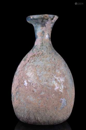 ANCIENT ROMAN GLASS FLASK