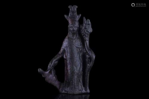 ROMAN BRONZE FIGURE OF ISIS-FORTUNA