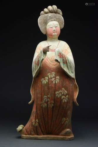 CHINESE TANG DYNASTY TERRACOTTA FAT LADY - TL TESTED