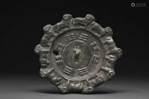 CHINESE TANG DYNASTY BRONZE MIRROR