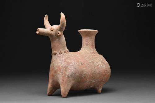 WESTERN ASIATIC TERRACOTTA ZOOMORPHIC VESSEL