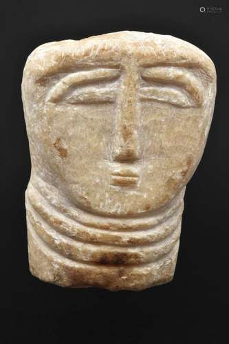 SOUTH ARABIAN ALABASTER HEAD